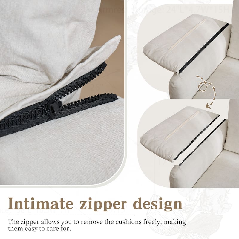 Comfortable Down-Filled Sofa for Living Room and Bedroom, Enhancing Home Style
