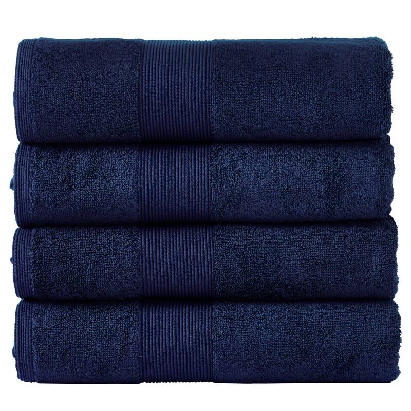 Fabstyles Soft Absorbent Bath Towel, 27 x 54 Inches, Set of 4 - Set of 4 - Navy