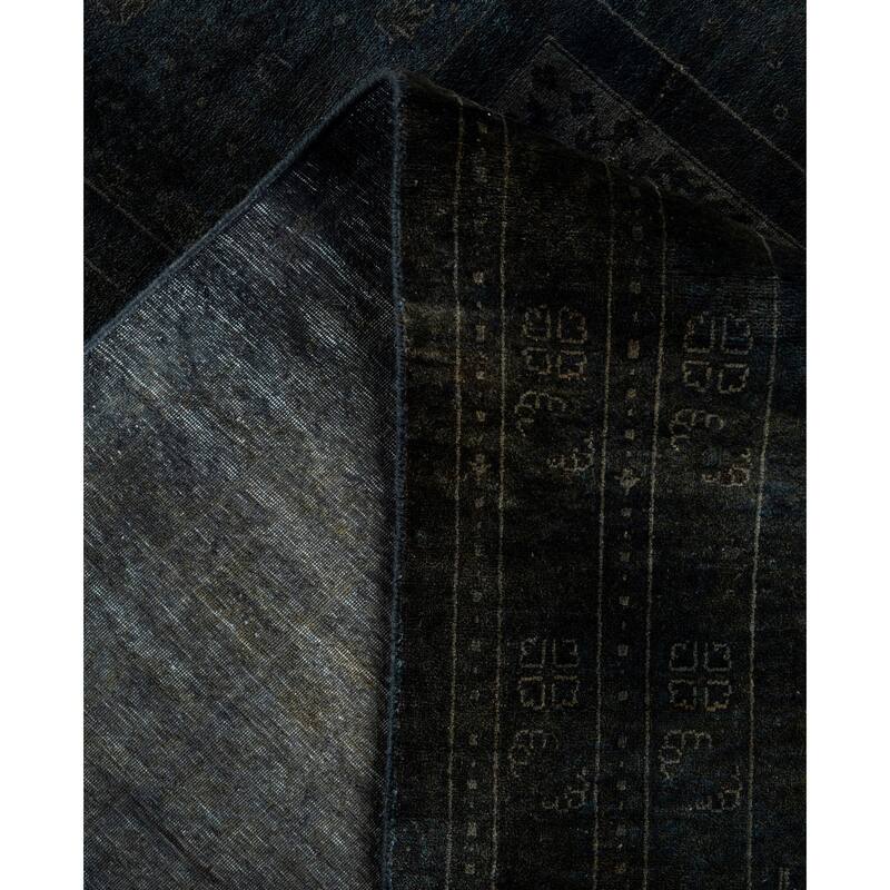 Overdyed One-of-a-Kind Hand-Knotted Area Rug - Black - 12' 2" x 18' 6"