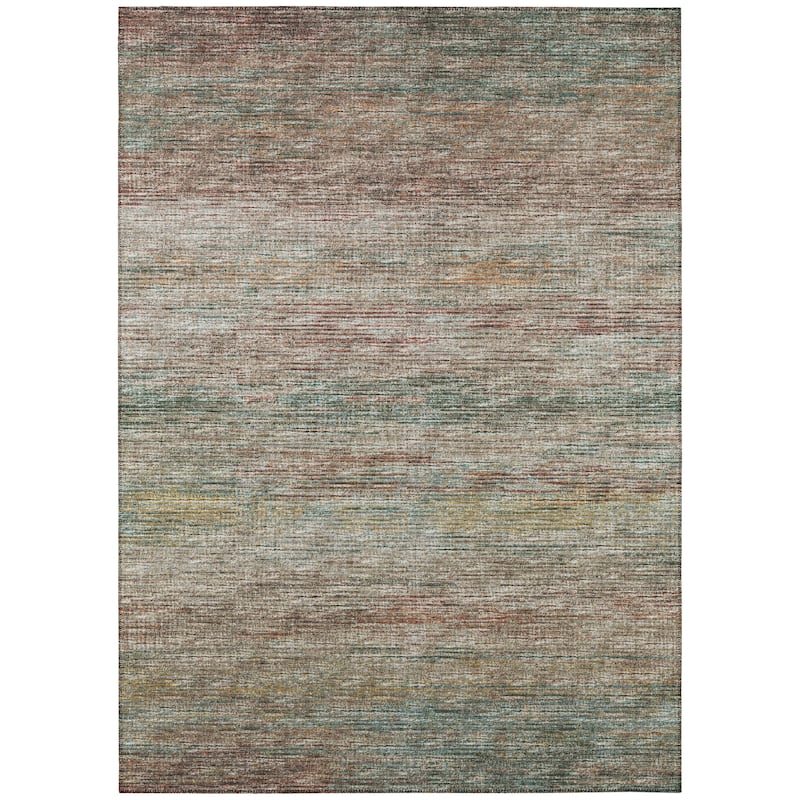 Indoor/ Outdoor Marston Dynamic Transitional Striped Washable Area Rug