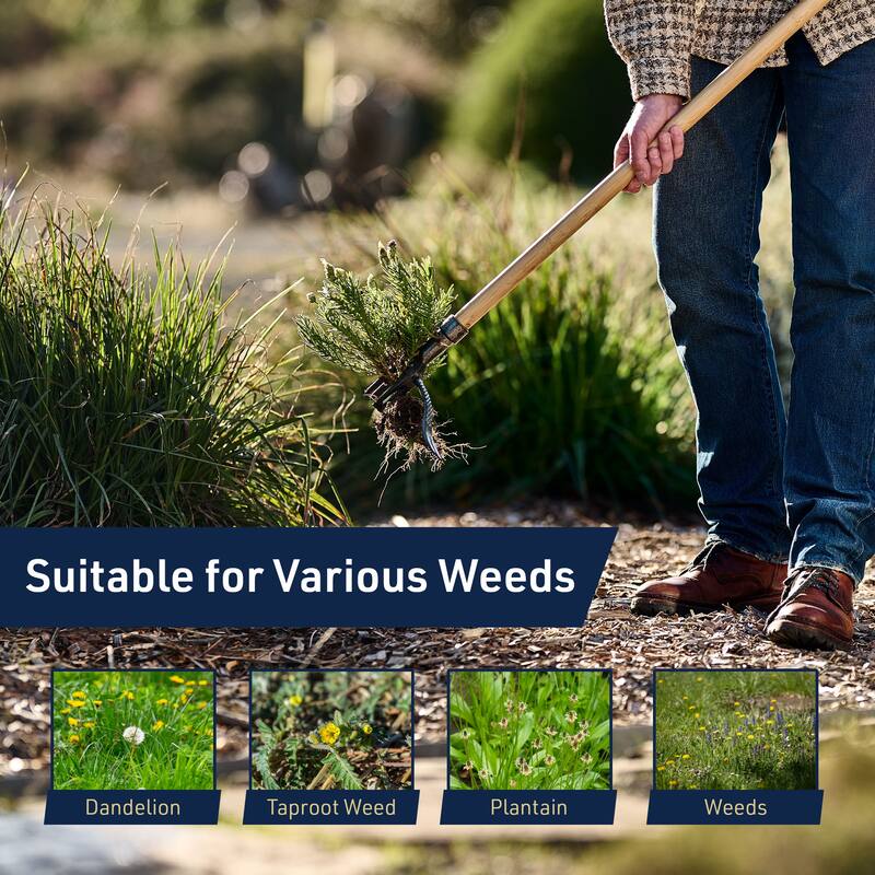 Kings County Tools 45.6-inch Stand Up Weed Puller Tool with Long Handle