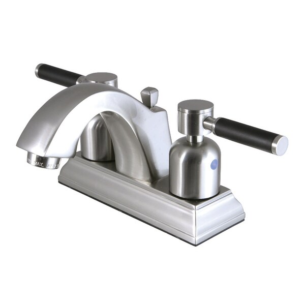 Kingston Brass FSC464.DKL Kaiser 1.2 GPM Centerset Bathroom Faucet with Pop-Up Drain Assembly and Neoprene Handles