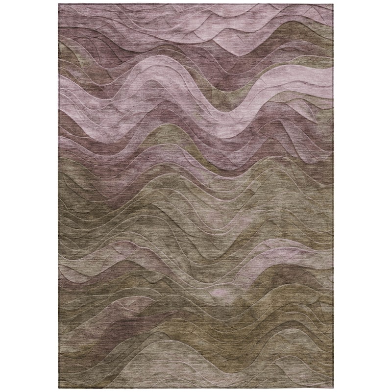 HomeRoots Abstract Transitional Rectangle Outdoor Rug