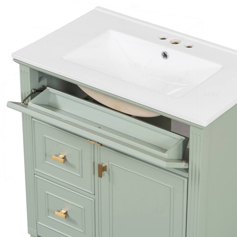 Modern Bathroom Vanity with Multiple Storage Options
