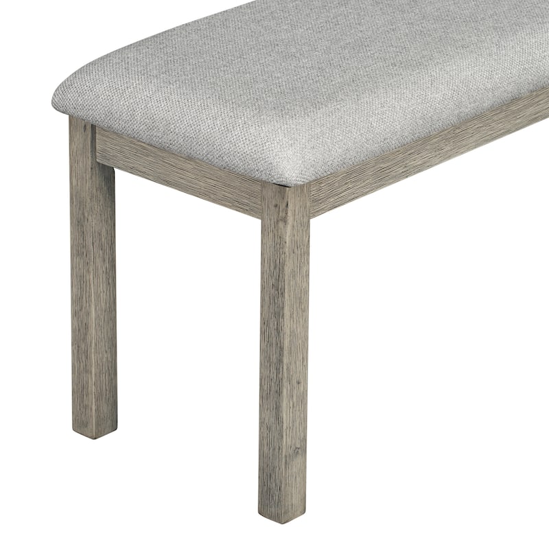 6-Piece Rubber Wood Dining Table Set