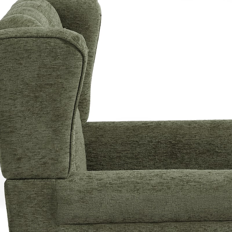 Modern Button Tufted Wingback Accent Chair Upholstered Armchair