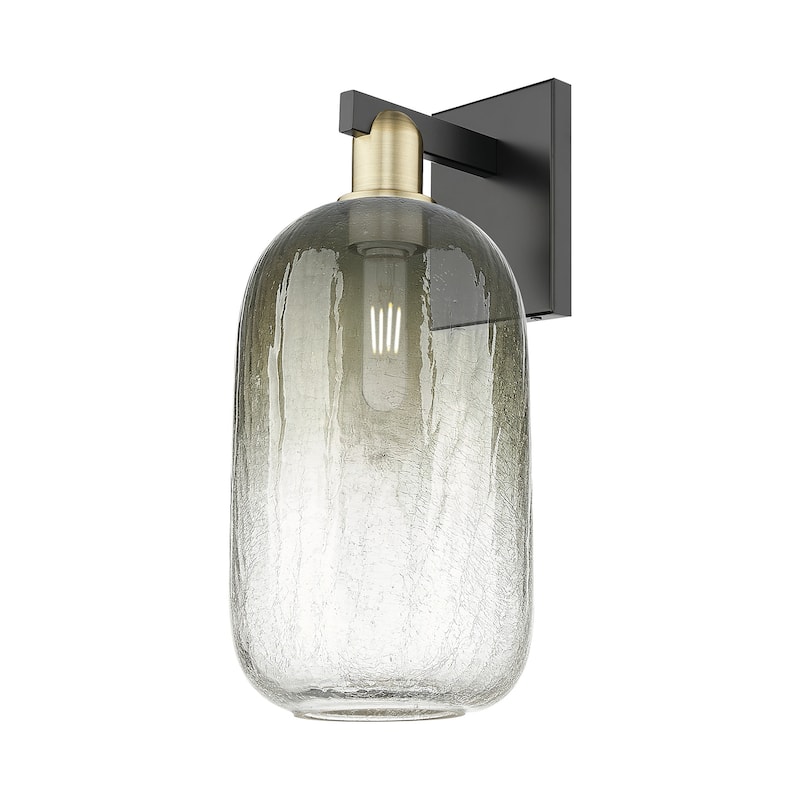 Innovations Lighting 716-1W-17-7 Brookhaven Cloche Sconce Brookhaven - Black Antique Brass / Slate