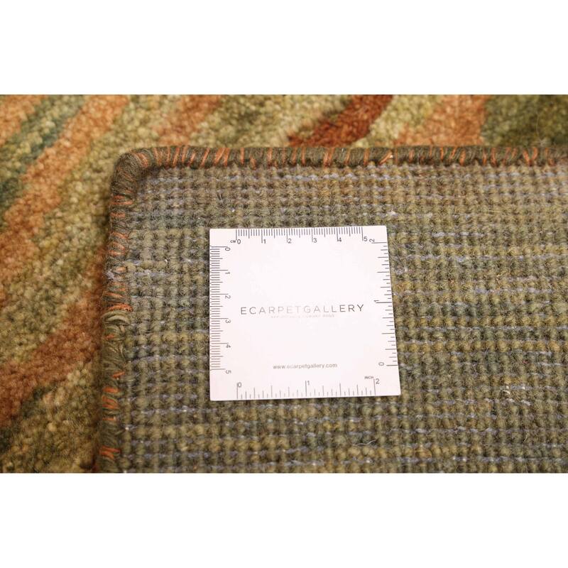 ECARPETGALLERY Hand-knotted Peshawar Ziegler Green Wool Rug - 5'2 x 6'11