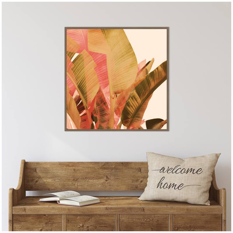 Kate and Laurel Summer Layers No. 1 by Alicia Bock Framed Canvas Wall Art Print