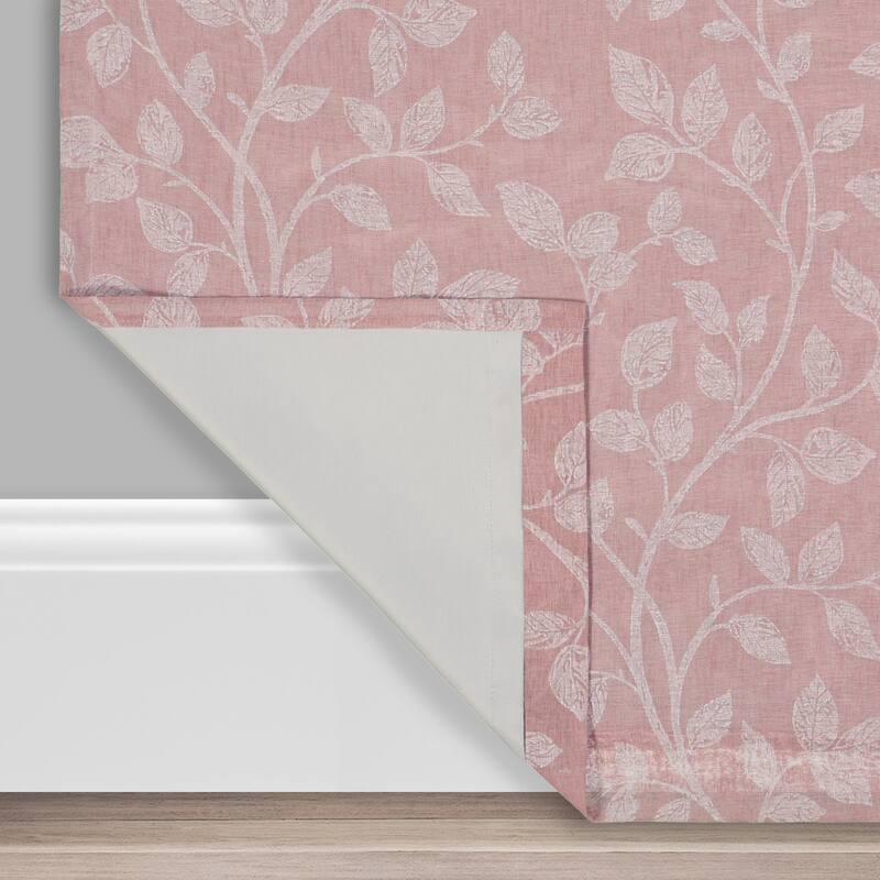 Eclipse Nora Botanical Print Absolute Zero Blackout Window Panel