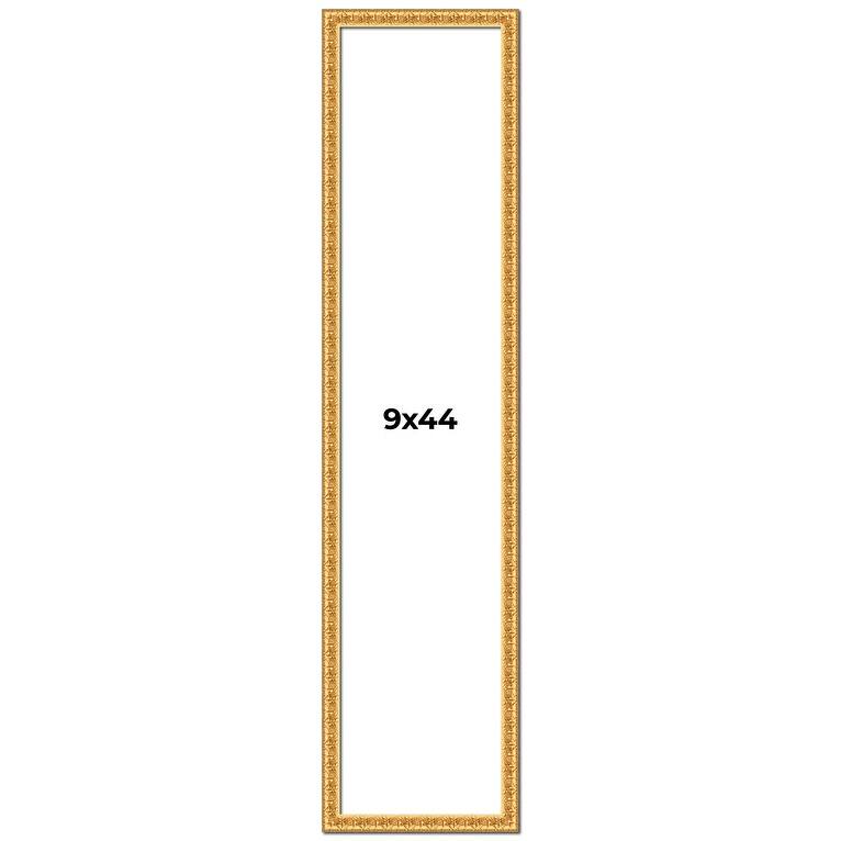 9x44 Frame Gold Real Wood Picture Frame Width 1 inches | Interior