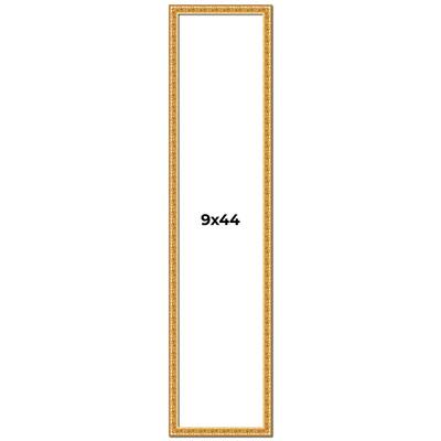 9x44 Frame Gold Real Wood Picture Frame Width 1 inches | Interior