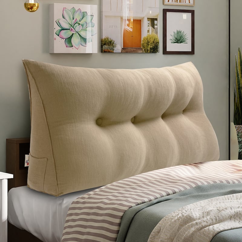 WOWMAX Bed Rest Wedge Reading Pillow Headboard Back Support Cushion