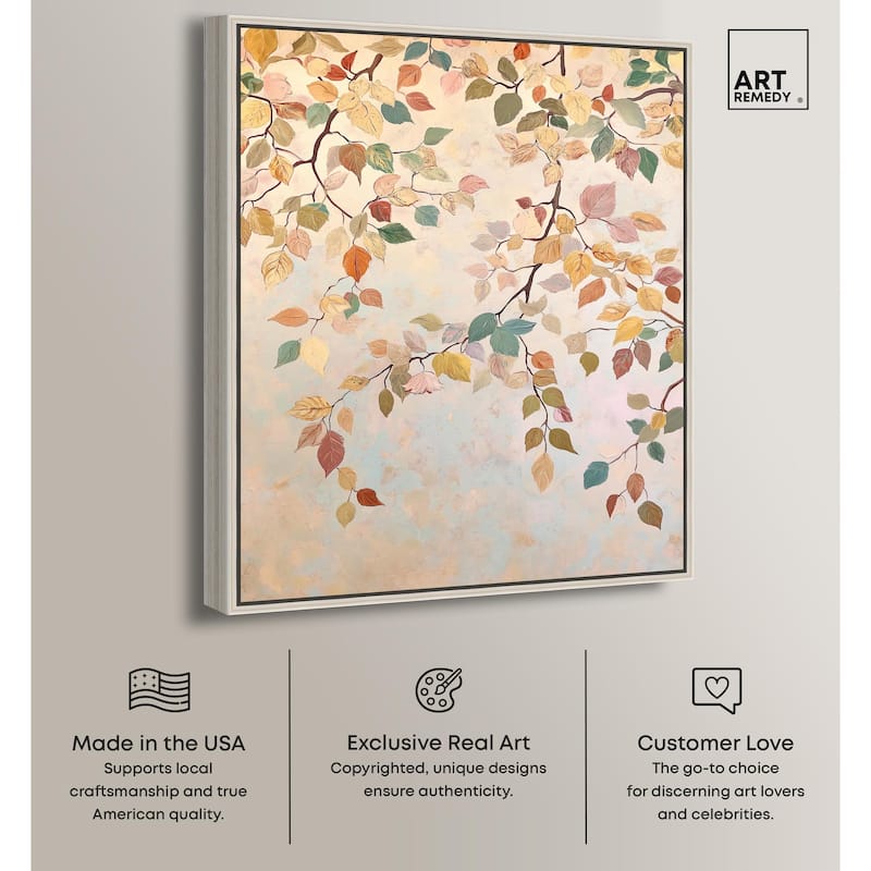 Leaf Swirl Canvas by Art Remedy