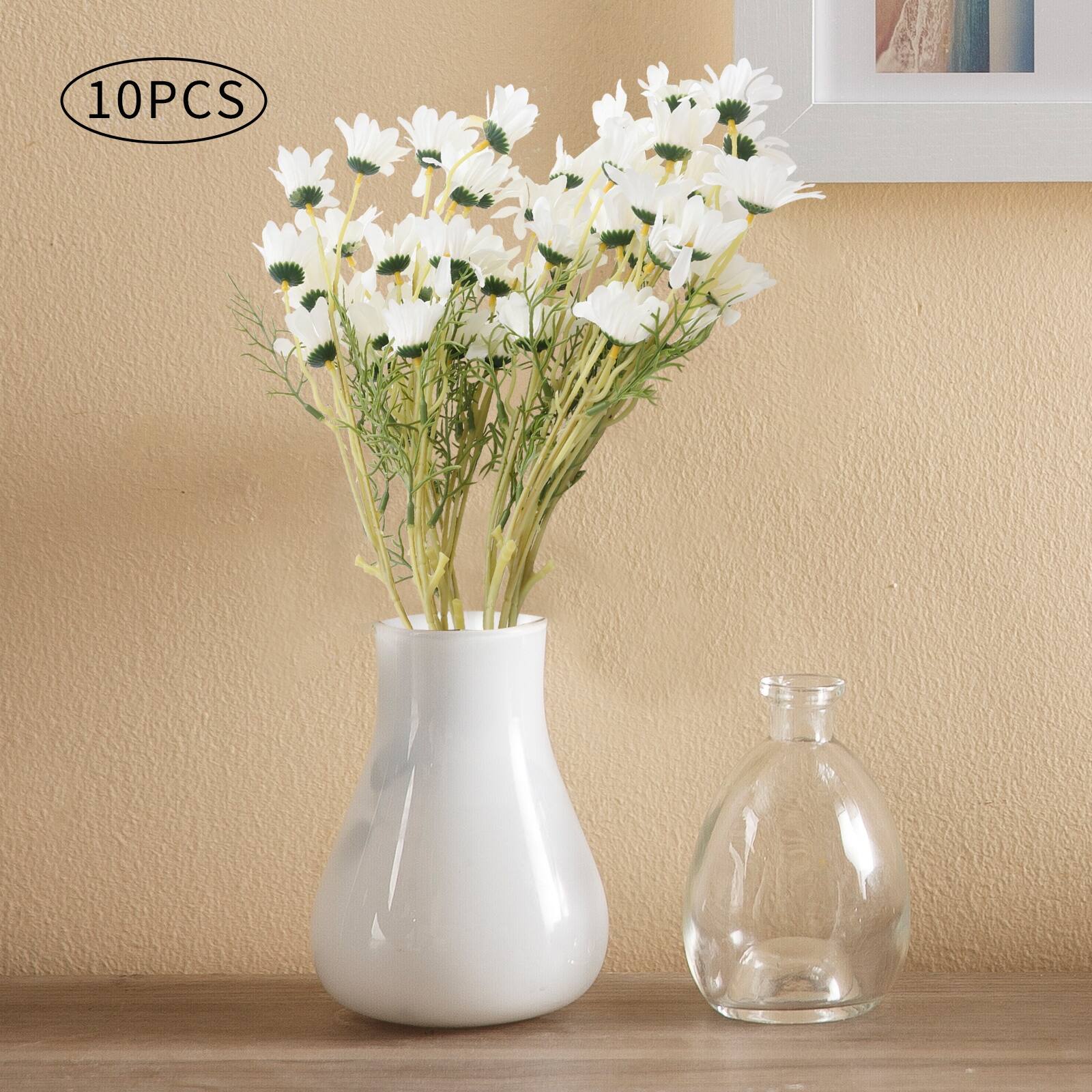 10 Pcs Silk Daisy Artificial Flowers for Christmas Home Decoration - 19 ...