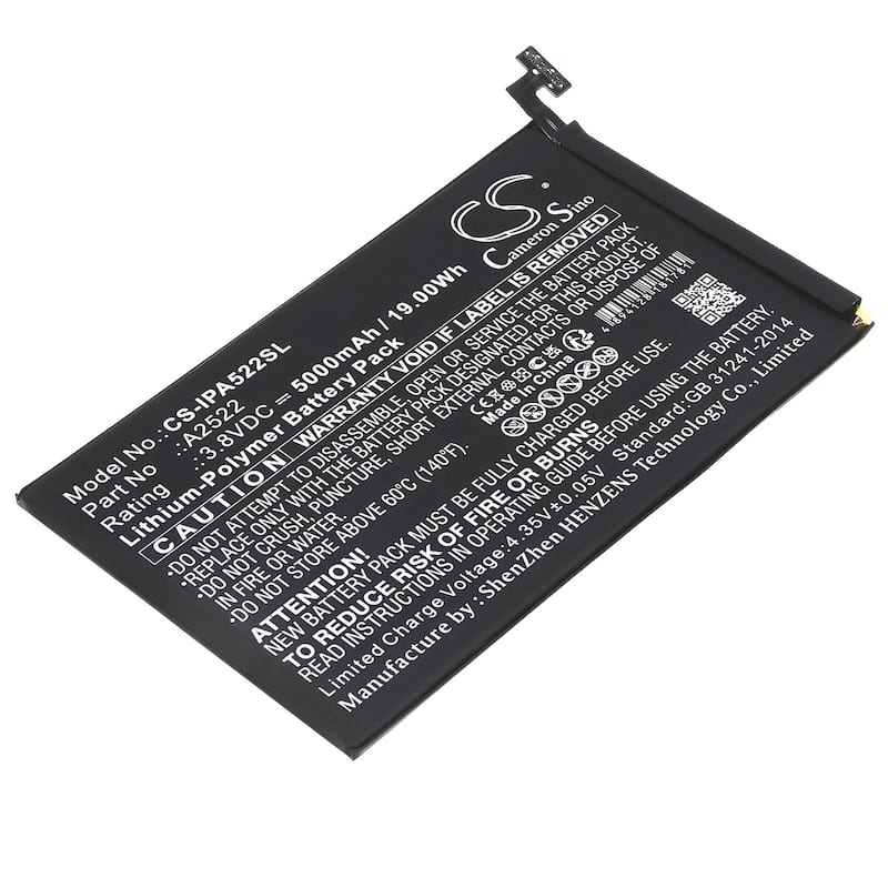 Battery for Apple A2567 A2568 A2569 iPad Mini 6 A2522 Tablet CS-IPA522SL 3.8v - Black