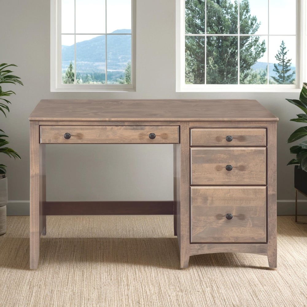 Arch+Haven Solid Wood 4 Drawer Desk