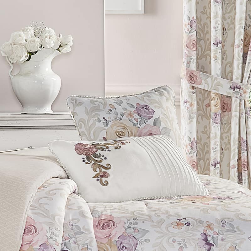 Royal Court Chardonnay Boudoir Decorative Throw Pillow - Accent - Polyester - Ivory