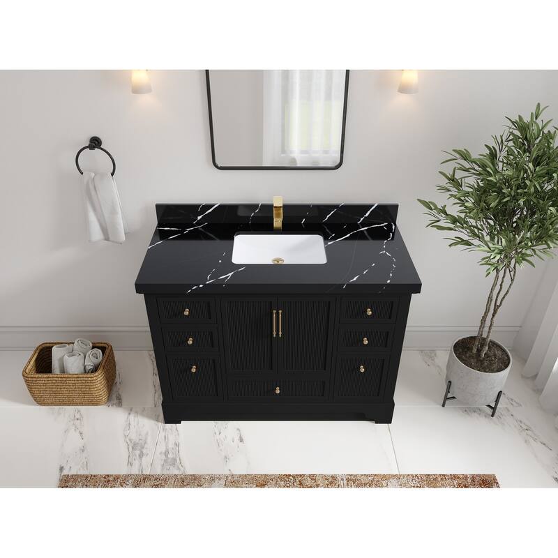 Willow Collections 48 in. W x 22 in. D Alys Single Sink Bathroom Vanity with Countertop