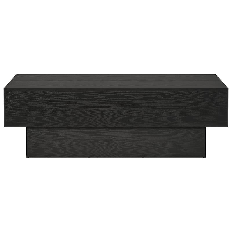 55-Inch Wood Coffee Table, Large Rectangle Tea Table, Center Table for Living Room, Office Reception