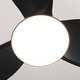 preview thumbnail 16 of 33, 28" Black Modern Dimmable LED Ceiling Fan with Light and Remote