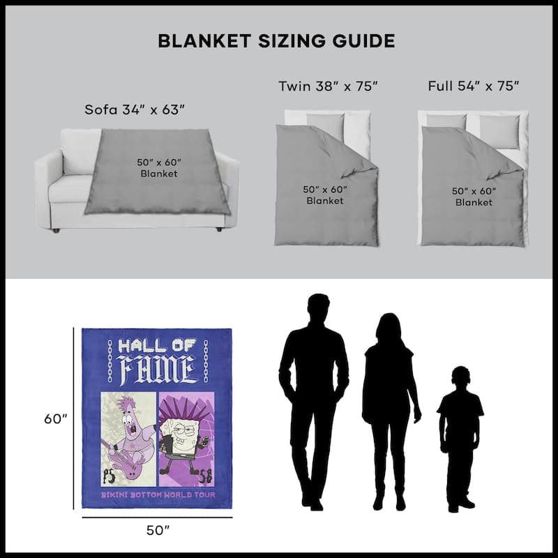 Nickelodeon Spongebob Squarepants Silk Touch Throw Blanket