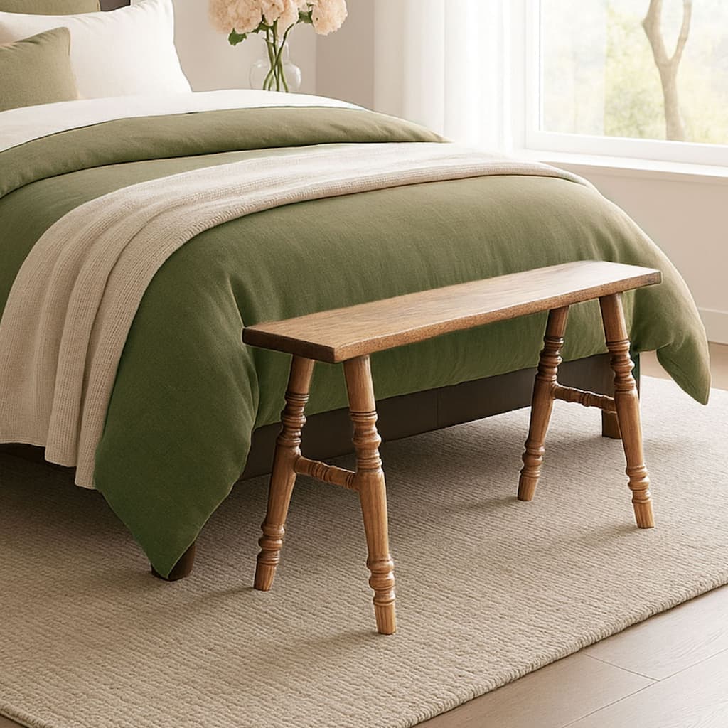 Promenade Solid Wood Skinny Bench by East at Main
