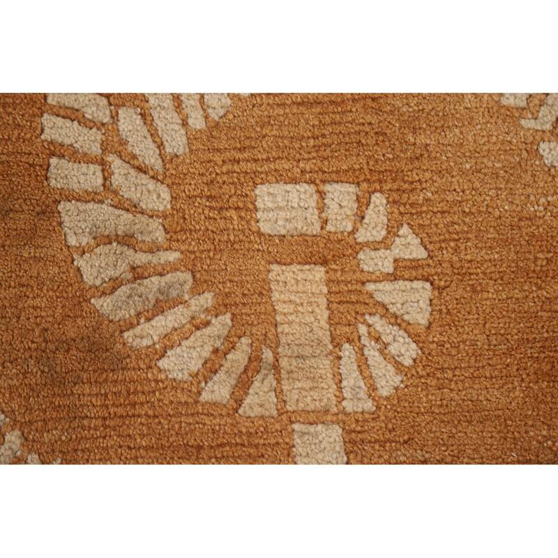 All-Over Nepalese Oriental Large Rug Hand-knotted Wool Carpet - 10'9" x 15'0"