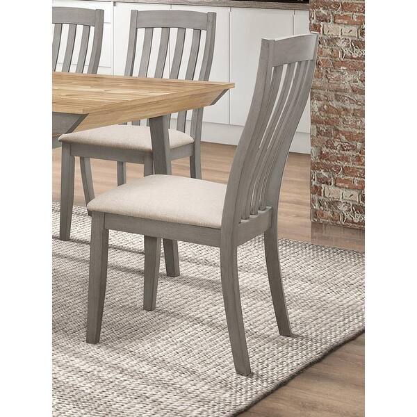 Wallpaper Shop Kalina Coastal Grey Padded Side Chairs Set Of 2 Overstock Desktop Wallpaper Free