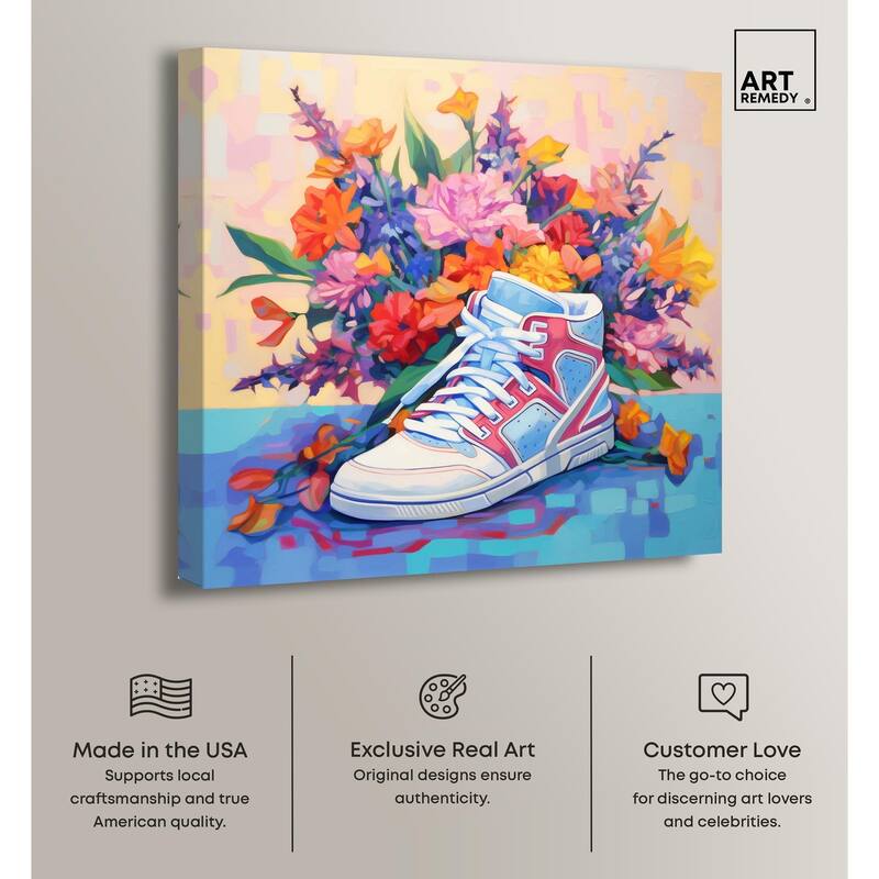 Colorful Sneaker Bouquet II Canvas by Art Remedy, Gallery Wrapped