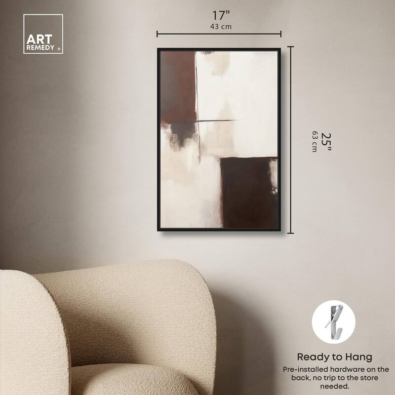 Burgundy and Beige Canvas by Art Remedy