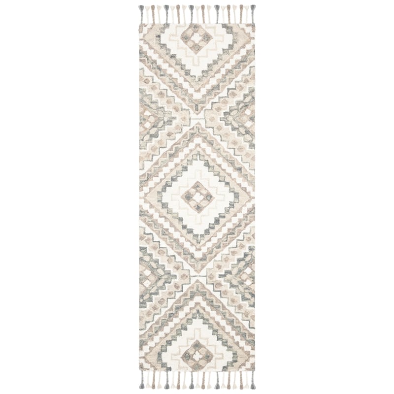 SAFAVIEH Handmade Aspen Ksenia Moroccan Boho Wool Tassel Rug