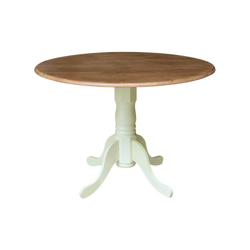 42 in. Drop Leaf Dining Table with Splat Back Chairs - Dining Set