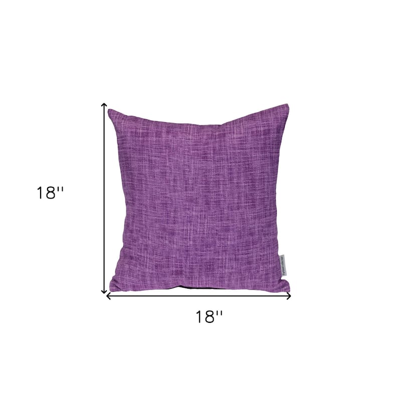 HomeRoots 18" Purple Weave Cotton Throw Pillow