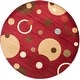 preview thumbnail 15 of 65, SAFAVIEH Porcello Masumah Modern Painterly Geometric Pattern Area Rug 7' x 7' Round - Red/Multi