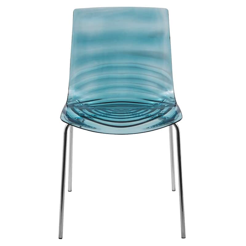 Plastic Dining Side Chair With Chrome Base Set of 4 Astor Series