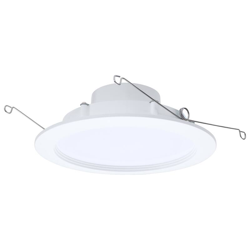 9.5W 6 Inch LED Downlight Retrofit 27K/30K/35K/40K/50K CCT Regressed Wafer Round