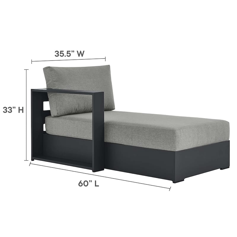 Tahoe Patio Aluminum 2-Piece Left-Facing Chaise Sectional Sofa Set