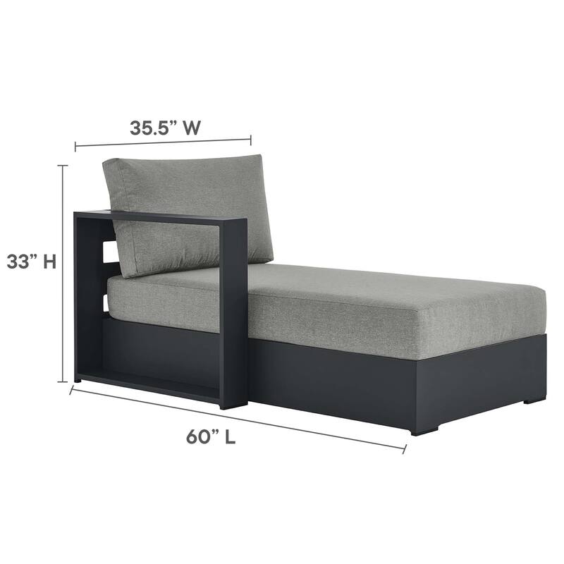 Tahoe Patio Aluminum 3-Piece Left-Facing Chaise Sectional Sofa Set