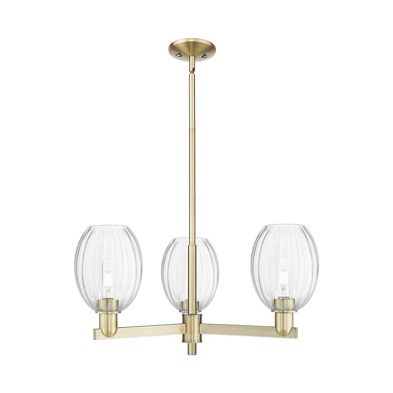 Innovations Lighting Downtown Urban - Preston - 3 Light 18" Bell Shade Stem Hung Chandelier