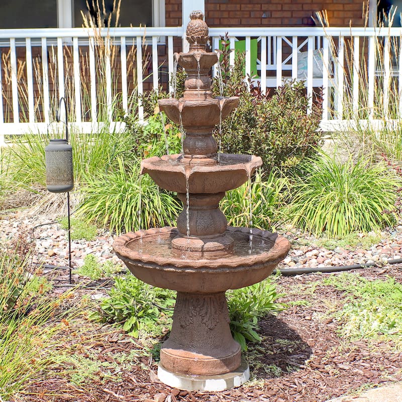 4-Tier Electric Pineapple Water Fountain Lightweight - Choose Color