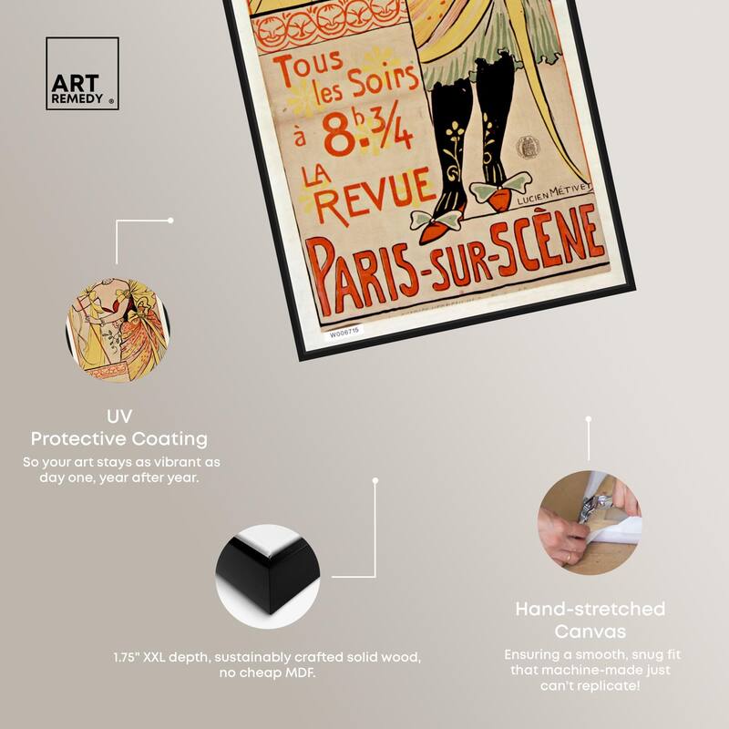 L Athenee Comique Panoramic Canvas by Art Remedy