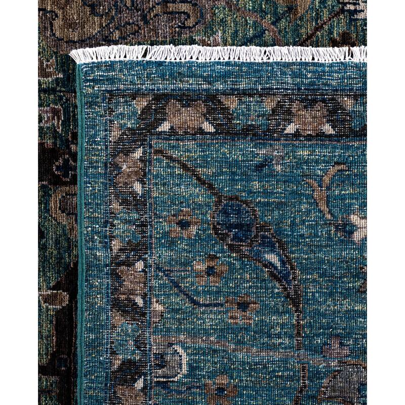 Serapi One-of-a-Kind Hand-Knotted Area Rug - Green - 9' 1" x 12' 0"