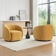 preview thumbnail 51 of 107, SEYNAR Modern Glam Velvet Upholstered 360 Degree Swivel Accent Armchair Set of 2