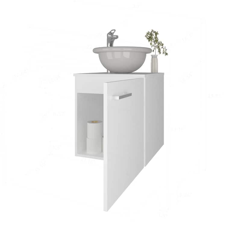 Stylish Bathroom Vanity with Integrated Sink and Practical Storage