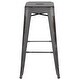 preview thumbnail 12 of 18, Distressed Metal Indoor-Outdoor 30-inch Backless Barstool (Set of 4)