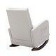 preview thumbnail 5 of 16, Polyester Upholstered High Back Mid-Century Modern Tufted Nursery Rocking Chair with Side Pocket