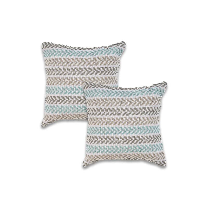 Aquila Farmhouse Striped Cotton Throw Pillow by Sevita