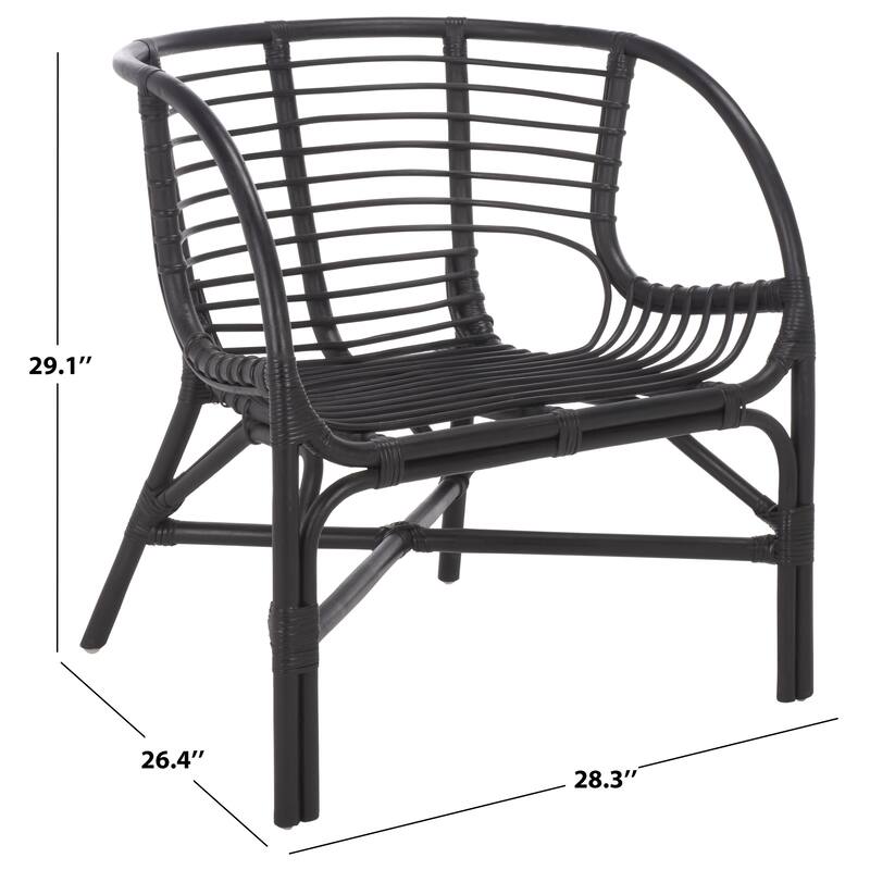 SAFAVIEH Home Valeriya Woven Rattan Arm Chair - 28"W x 26"D x 29"H