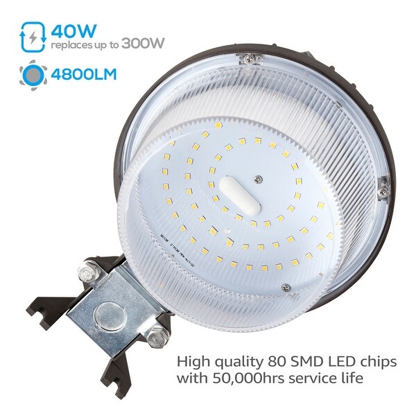 40W 3000K Warm White TORCHSTAR 2 PACK Dusk-to-dawn LED Outdoor Barn Light